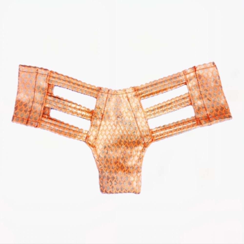 Orange mermaid rave bottoms